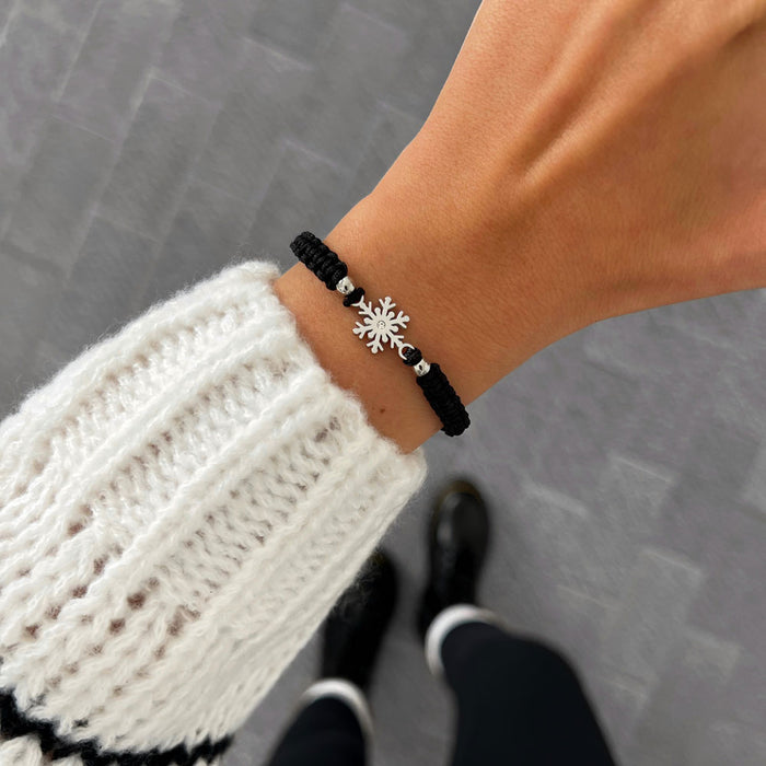 Frost Snowflake Braided Bracelet