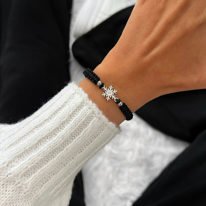 Frost Snowflake Braided Bracelet