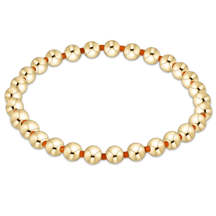 Gameday Hope Grateful - 5mm Bead Bracelet - Bright Orange