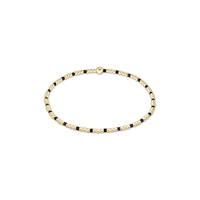 Gameday Hope Sincerity Pattern 2mm Bead Bracelet - Onyx