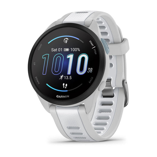 Garmin Forerunner 165 Music, Mist Grey & Whitestone Smart Watch