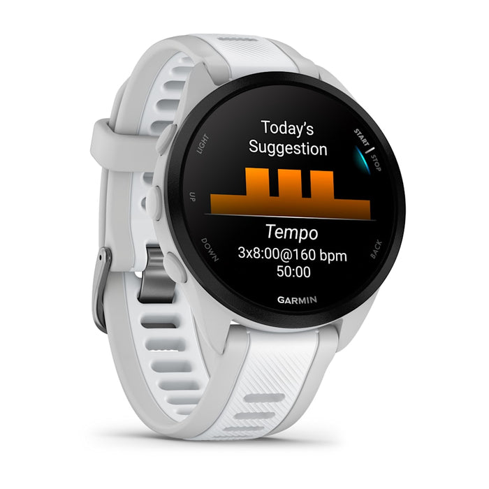 Garmin Forerunner 165 Music, Mist Grey & Whitestone Smart Watch – view 3