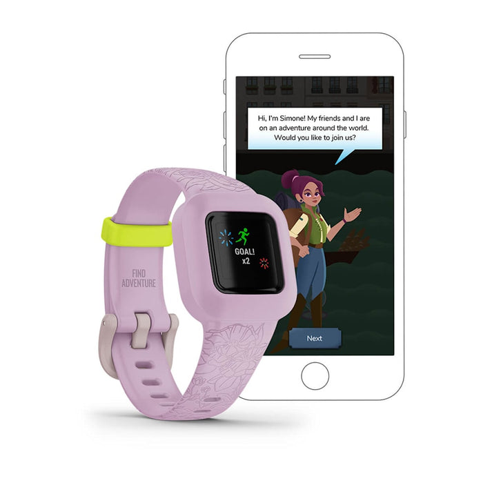 GARMIN VIVOFIT JR 3, WW - LILAC FLORAL Smart Watch – view 3