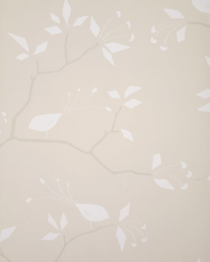 Geo Bird Wallpaper Snow White