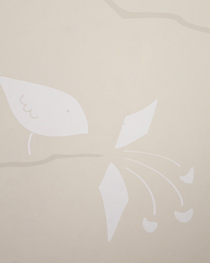 Geo Bird Wallpaper Snow White