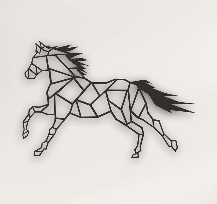 Geometric Horse Metal Wall Art - Decor available at Dekadron for $129.90