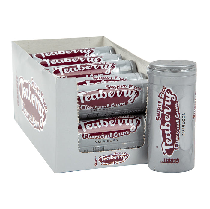 Gerrit Verburg Teaberry Sugar Free Gum Tubes - 12 Count