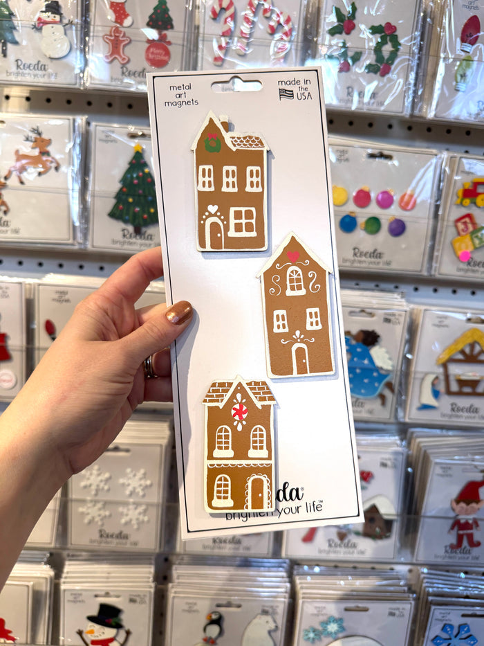 Gingerbread House Mini Art Pop Magnets S/3