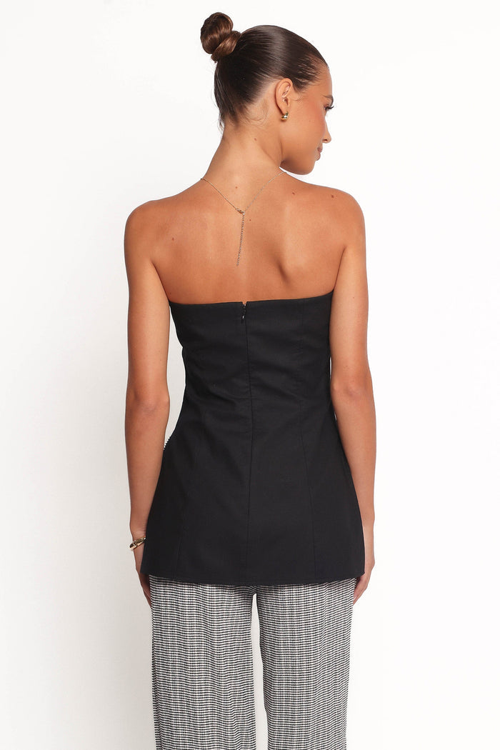 Petal and Pup USA TOPS Giovana Strapless Top - Black (Hold for Rack)
