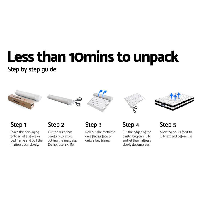 Giselle Bedding 24cm Mattress Pillow Top Queen -Home Living Store - -