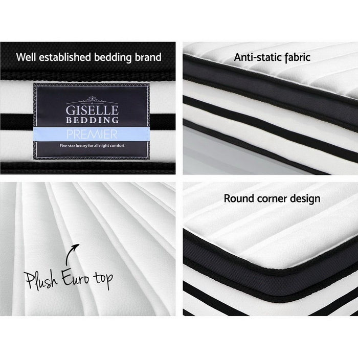Giselle Bedding 27cm Mattress Euro Top Queen -Home Living Store - -