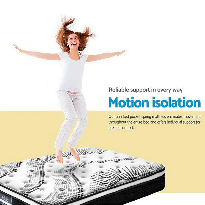 Giselle Bedding 32cm Mattress Euro Top King Single -Home Living Store - -
