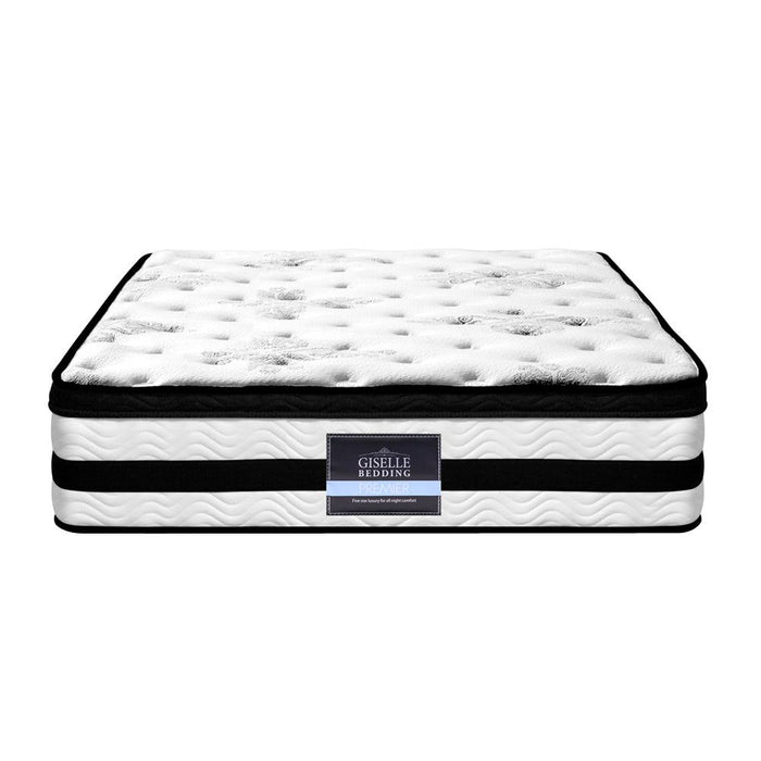 Giselle Bedding 34cm Mattress Euro Top Pocket Spring Single -Home Living Store - -