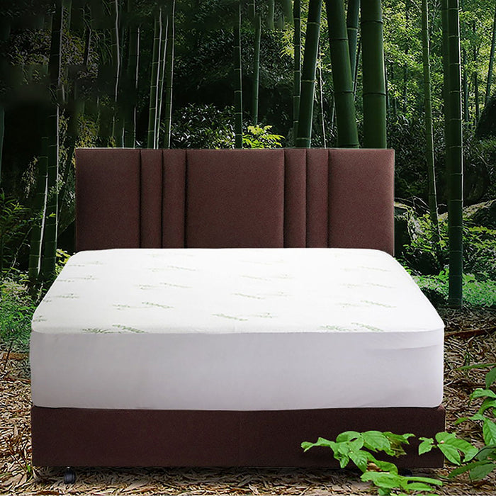 Giselle Bedding Mattress Protector Bamboo Single -Home Living Store - -