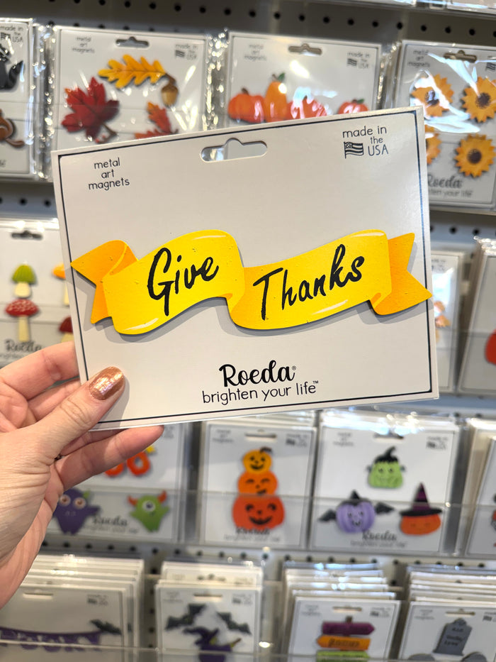 Give Thanks Banner Magnet (6.5"w)