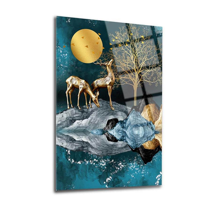 Golden Deer Wall Decor - Artwork available at Dekadron for $99.90