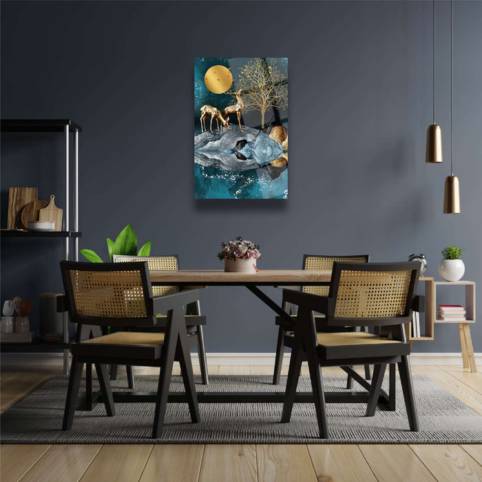 Golden Deer Wall Decor - Artwork available at Dekadron for $99.90