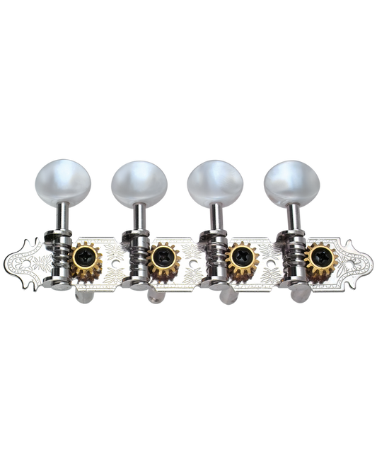 Golden Gate M-121 A-Style Mandolin Tuners -2 Planks (4+4) - Nickel Finish