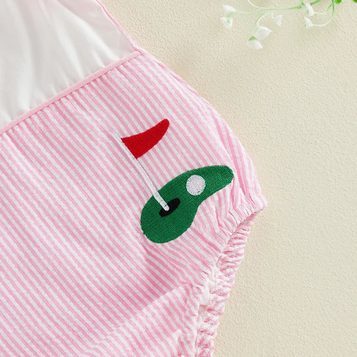 GOLF CART Pink Bowtie Onesie