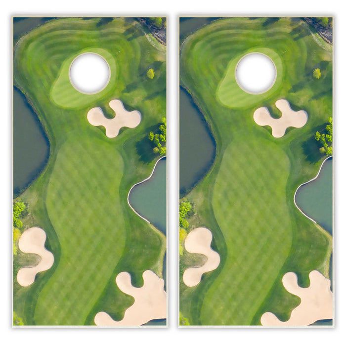 Golf Cornhole Board Set