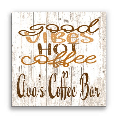 custom coffee kitchen signs