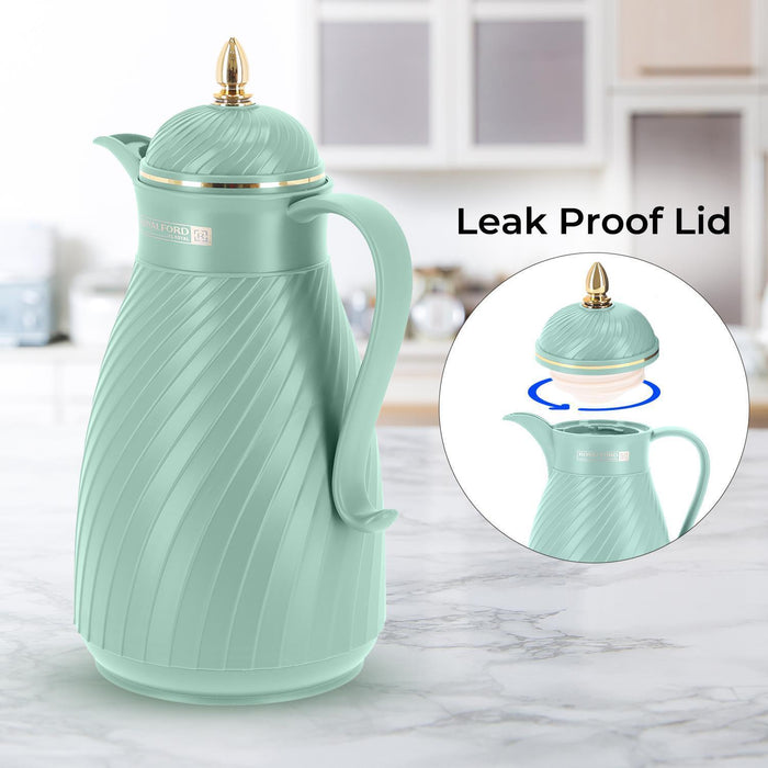 Green 1L Insulated Vacuum Flask Thermos Jug