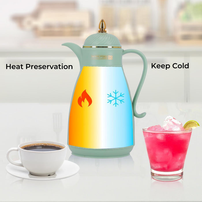 Green 1L Insulated Vacuum Flask Thermos Jug