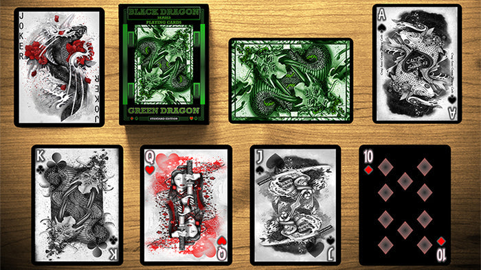 Green Dragon Playing Cards Playing Cards by RarePlayingCards.com