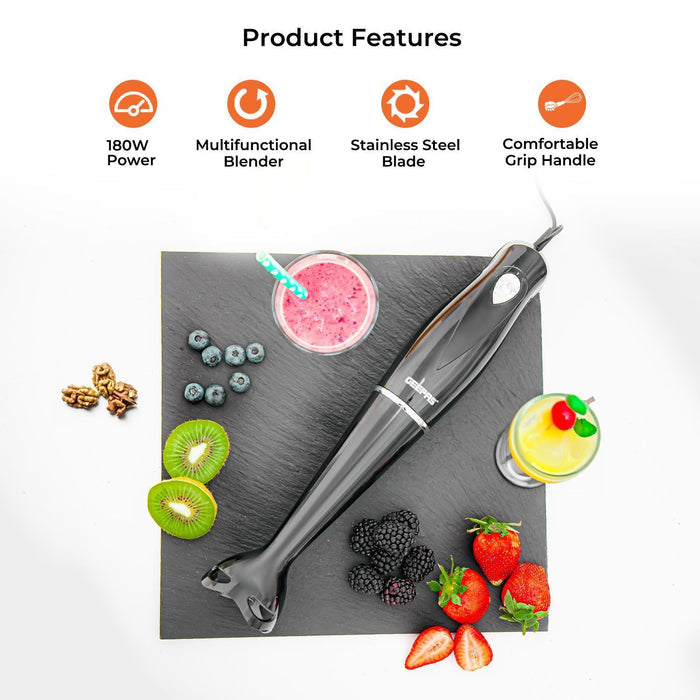 Grey and Black 2-In-1 Jug Blender & Hand Blender Combo