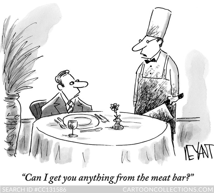 Grilling aprons - "Can I get you anything from the meat bar?"