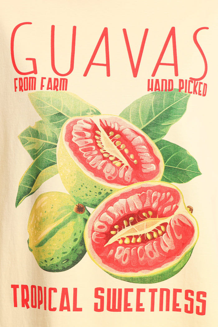 Petal and Pup USA TOPS Guavas Graphic Tee - Pale Yellow