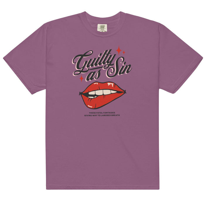 Guilty as Sin Tee Shirt - The Bean Workshop - book lover, box tee, guilty as sin, read everyday, taylor swift, the tortured poets department, ttpd