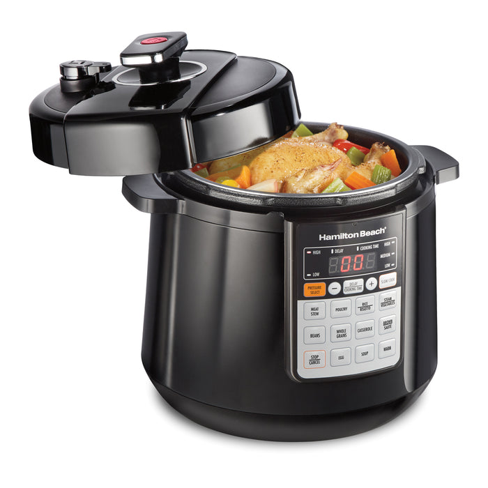 HAMILTON BEACH Electric 6Qt Pressure Cooker - 34501C