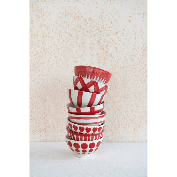 Handpainted Stoneware Latte Bowl