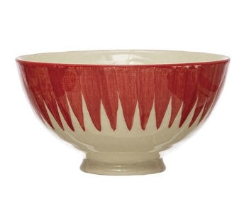 Handpainted Stoneware Latte Bowl