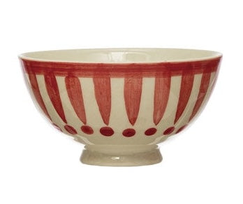 Handpainted Stoneware Latte Bowl