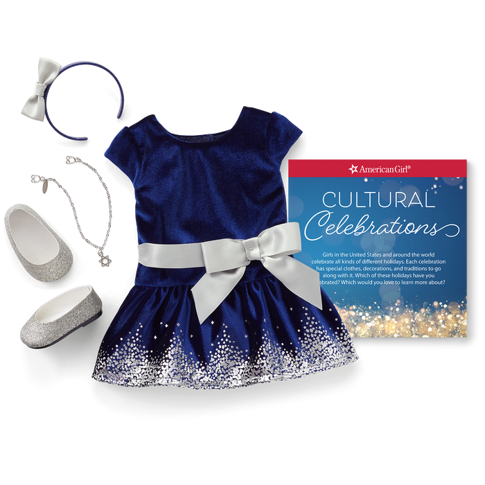 Hanukkah Celebration Outfit for 18-inch Dolls