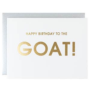 Happy Birthday to the GOAT - Birthday Letterpress Card.