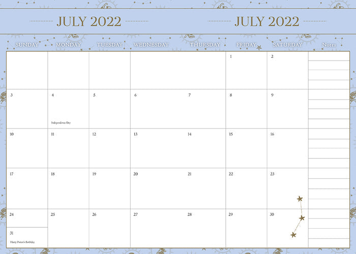 Harry Potter 2022-2023 Academic Year Planner