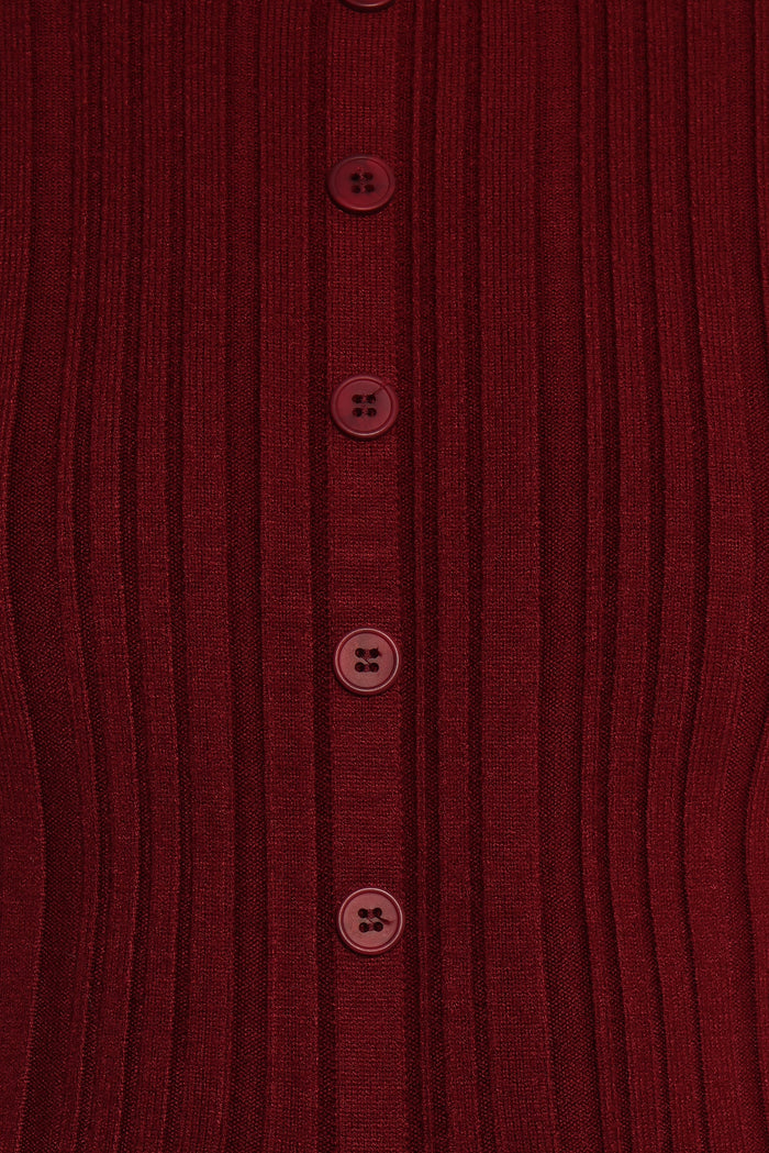 Petal and Pup USA TOPS Hatte Cardigan Top - Dark Cherry (Hold for Rack)