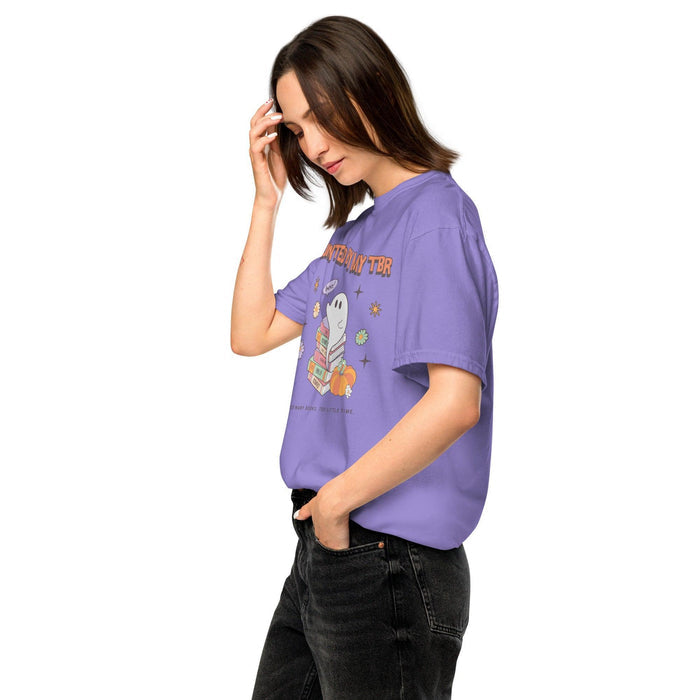 Haunted by TBR Tee Shirt - The Bean Workshop - book lovers, bookish, box tee, halloween