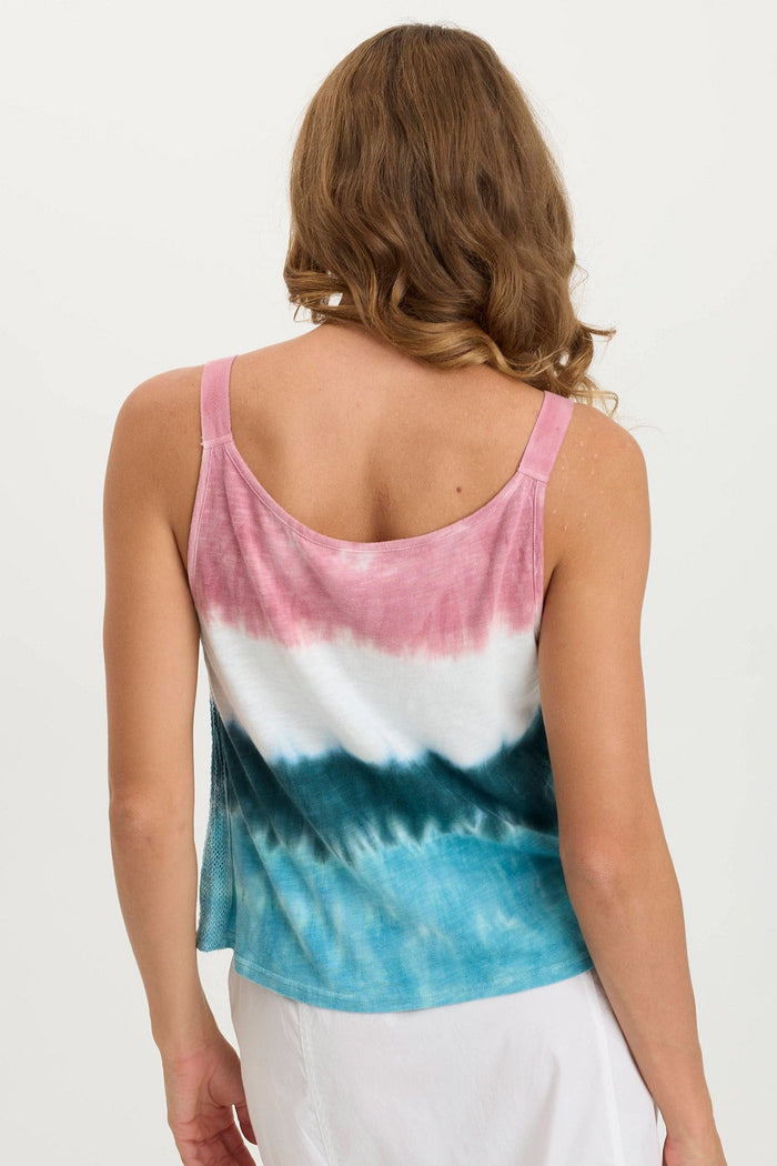 XCVI Hedley Gauze/Jersey Box Pleat Tank