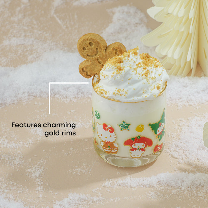 Hello Kitty and Friends Gingerbread Pals Short Glasses Home Goods JoyJolt