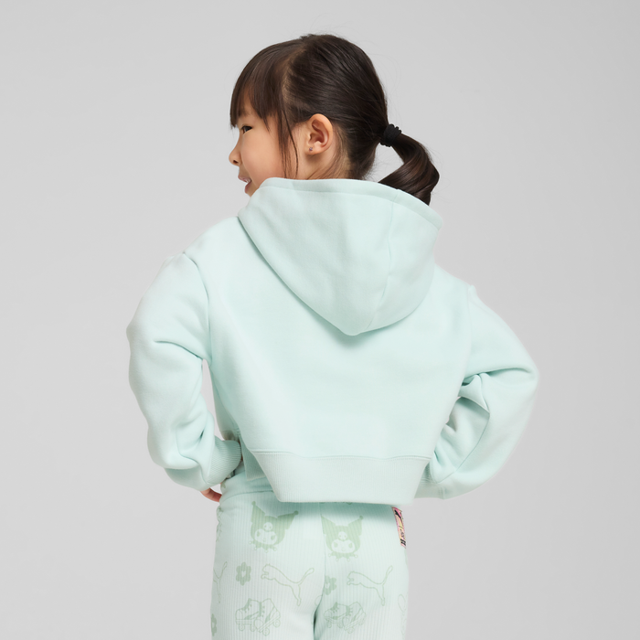 Hello Kitty and Friends x PUMA Kids Relaxed Cropped Graphic Hoodie (Peaceful Blue) Apparel PUMA