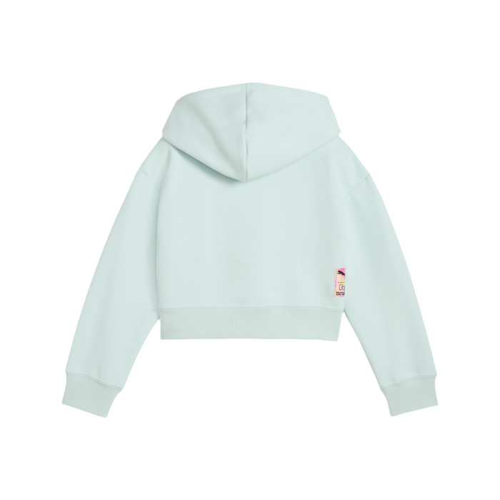 Hello Kitty and Friends x PUMA Kids Relaxed Cropped Graphic Hoodie (Peaceful Blue) Apparel PUMA