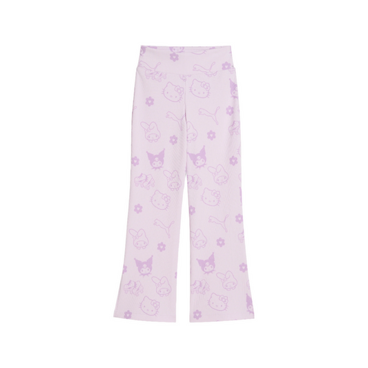 Hello Kitty and Friends x PUMA Kids Ribbed Flared Leggings (Lilac Frost) Apparel PUMA