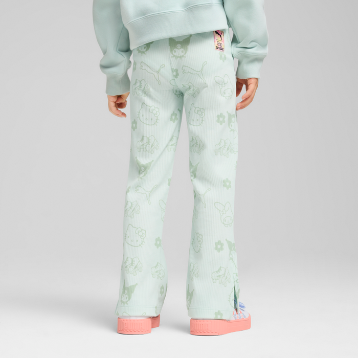 Hello Kitty and Friends x PUMA Kids Ribbed Flared Leggings (Peaceful Blue) Apparel PUMA