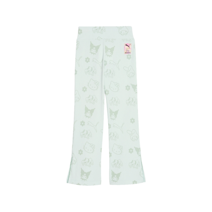 Hello Kitty and Friends x PUMA Kids Ribbed Flared Leggings (Peaceful Blue) Apparel PUMA