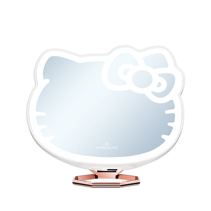 Hello Kitty x Impressions Vanity Pocket Mirror with Ring Stand Home Goods Impressions Vanity Co. White