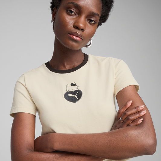 Hello Kitty x PUMA Graphic Baby Tee (Alpine Snow) Apparel PUMA